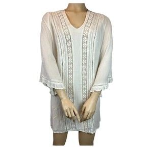 Elegant White Swim Coverup
